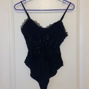 Black lace bodysuit